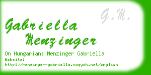 gabriella menzinger business card